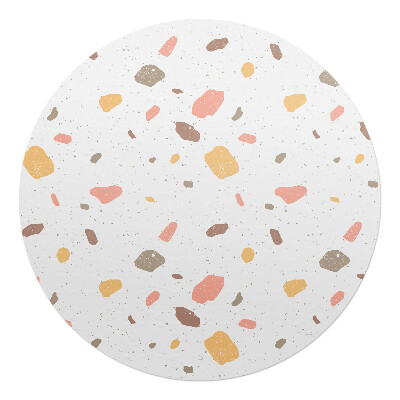 Podkładka pod krzesło okrągła Pastelowy terrazzo