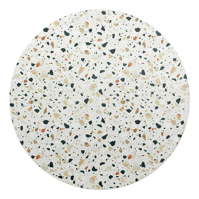 Podkładka pod krzesło obrotowe okrągła Terrazzo wzór klasyczny