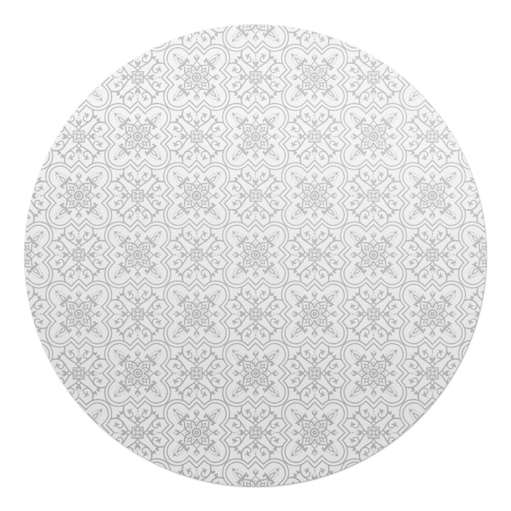 Mata pod krzesło okrągła Symetryczny ornament