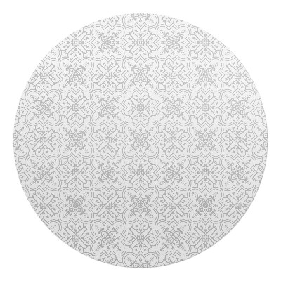 Mata pod krzesło okrągła Symetryczny ornament