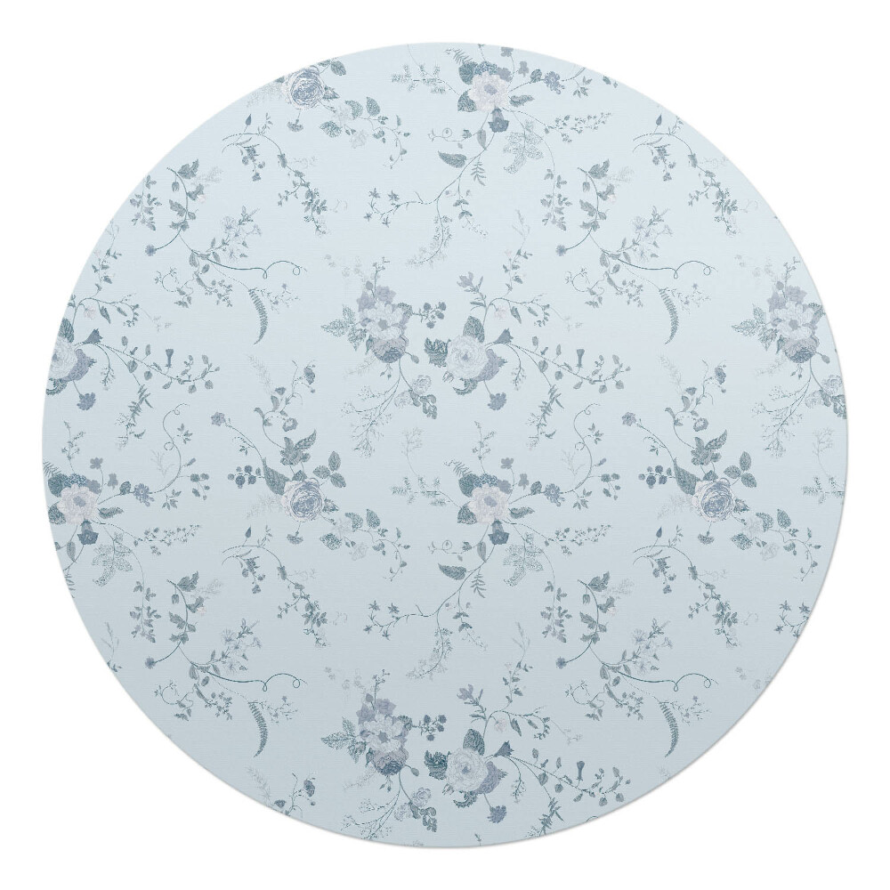 Podkładka pod krzesło okrągła Kwiatowy wzór vintage