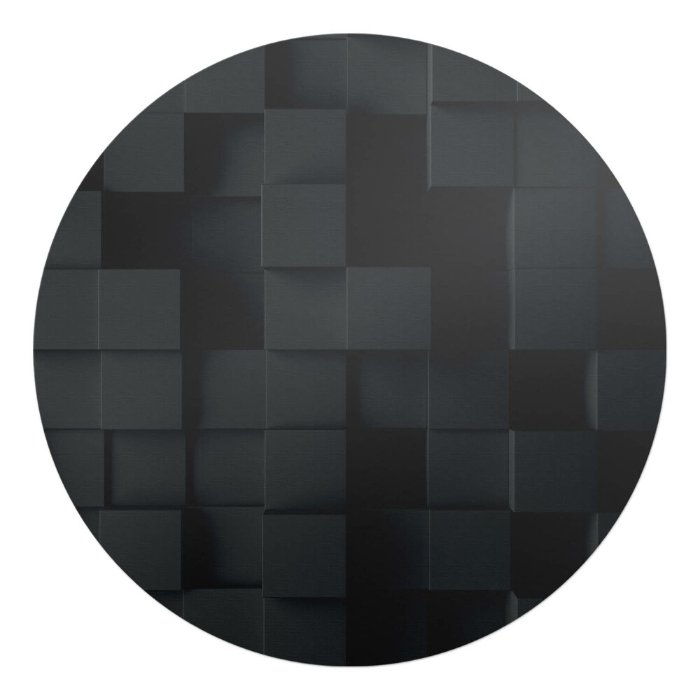 Podkładka pod krzesło obrotowe okrągła Trójwymiarowe kostki