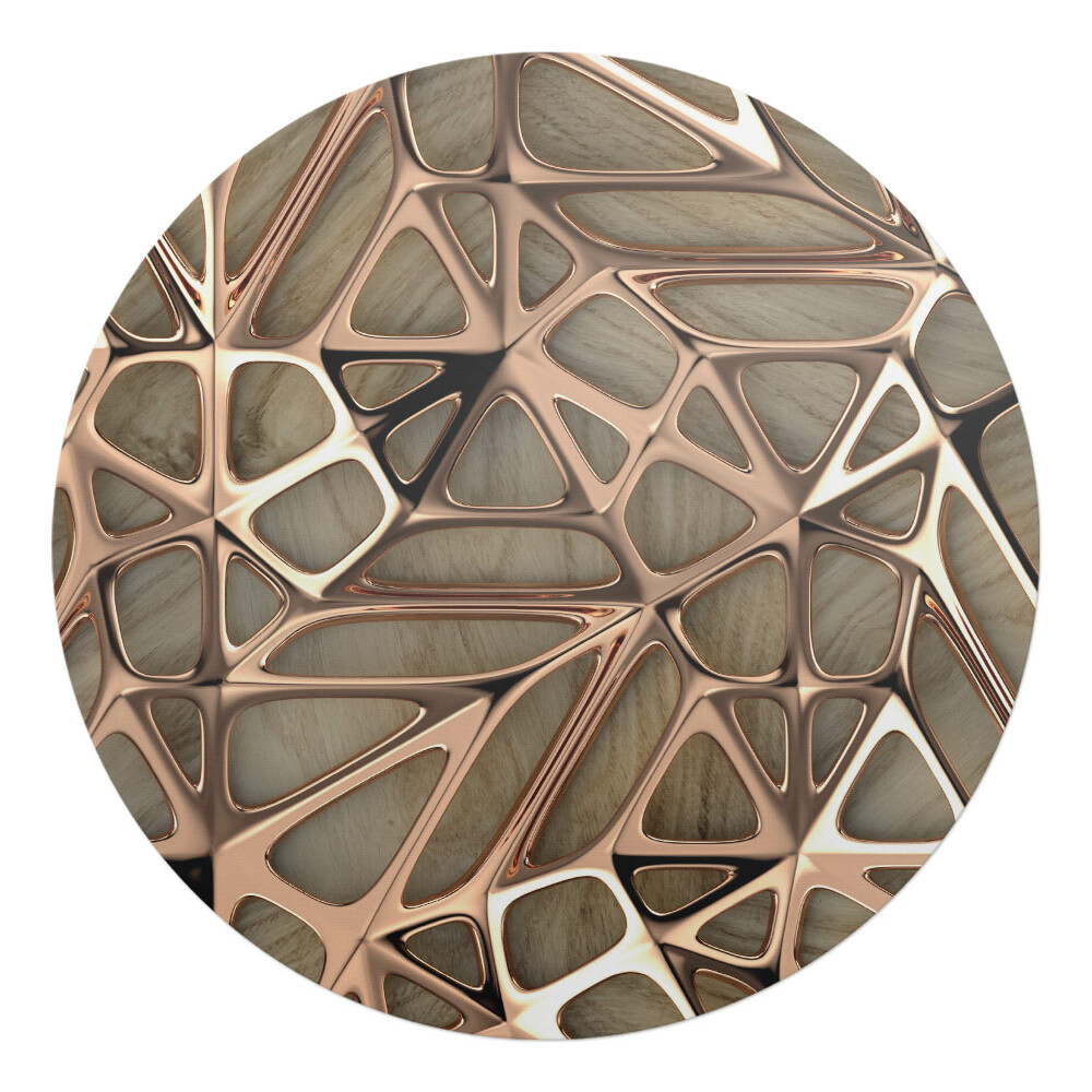 Mata na podłogę pod krzesło okrągła Organiczne linie 3D