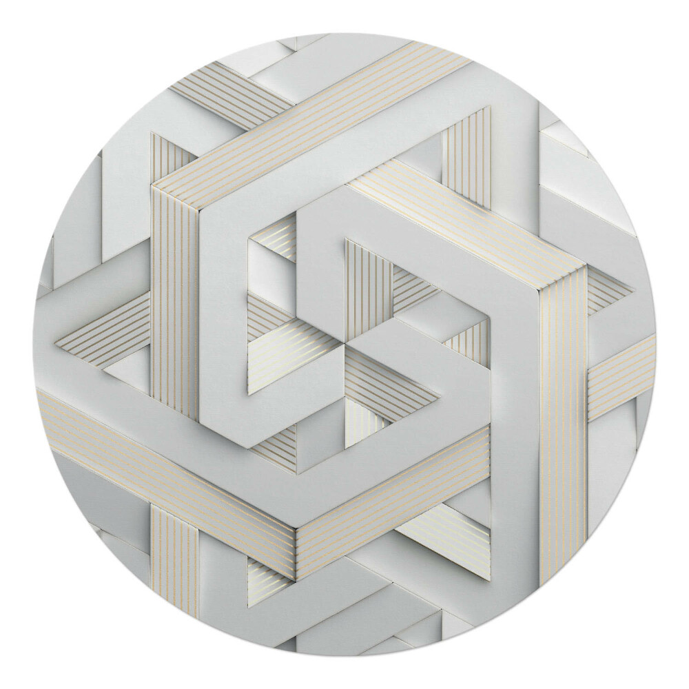 Podkładka pod krzesło okrągła Geometryczny splot