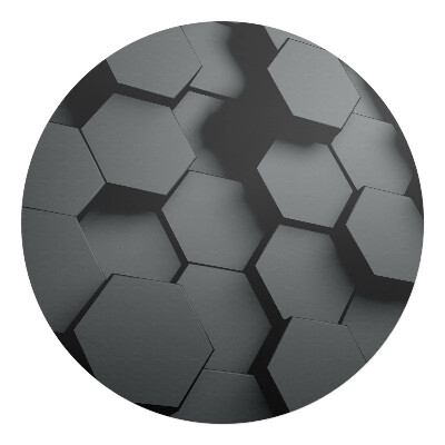Podkładka pod krzesło obrotowe okrągła Geometryczne heksagony