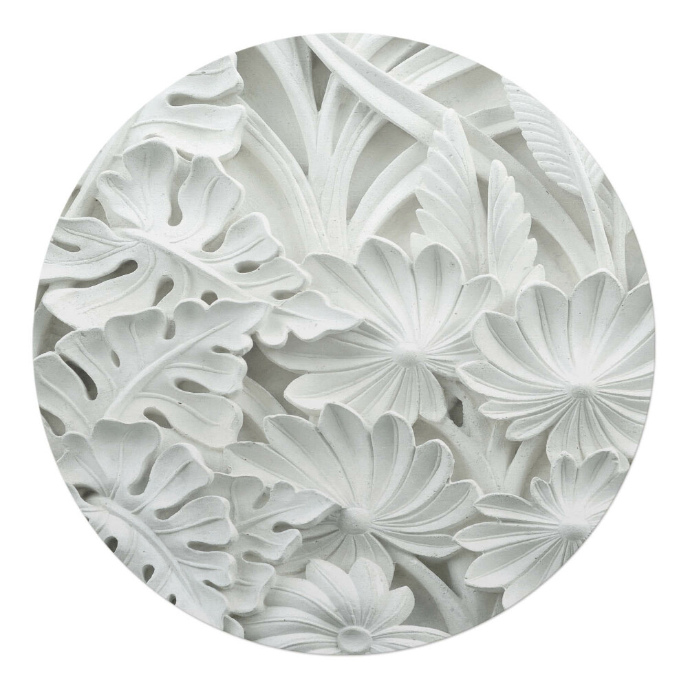 Podkładka pod krzesło okrągła Kwiatowy relief