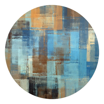 Podkładka pod krzesło obrotowe okrągła Abstrakcyjne prostokąty