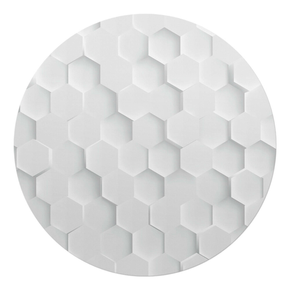 Podkładka pod krzesło obrotowe okrągła Plaster miodu 3D