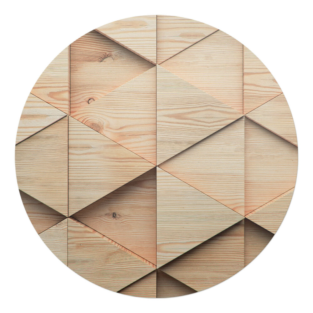 Mata pod krzesło okrągła Geometryczny wzór 3D