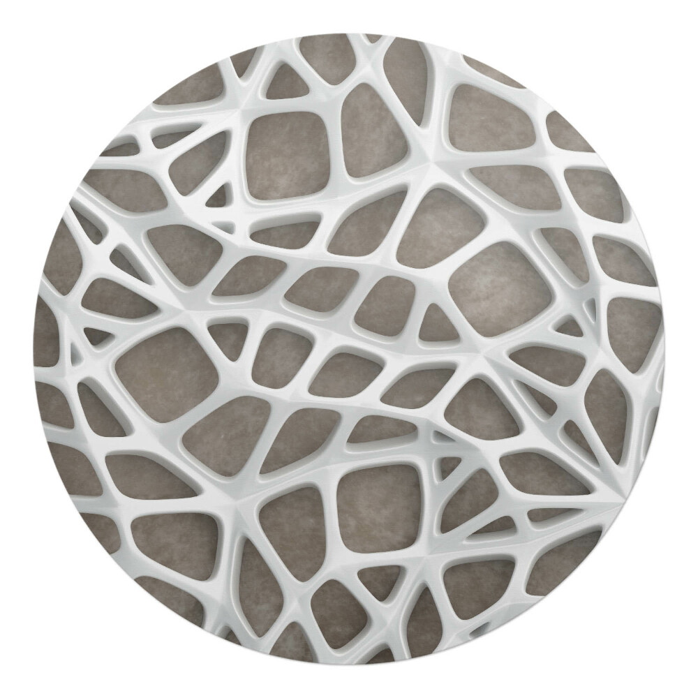 Mata na podłogę pod krzesło okrągła Ażurowa struktura 3D