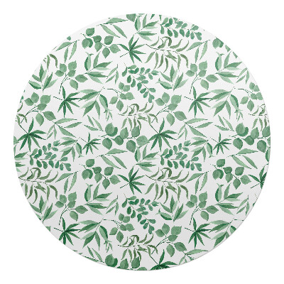 Podkładka pod krzesło okrągła Liściasty wzór