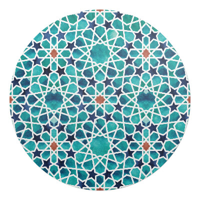 Podkładka pod krzesło obrotowe okrągła Geometryczny wzór