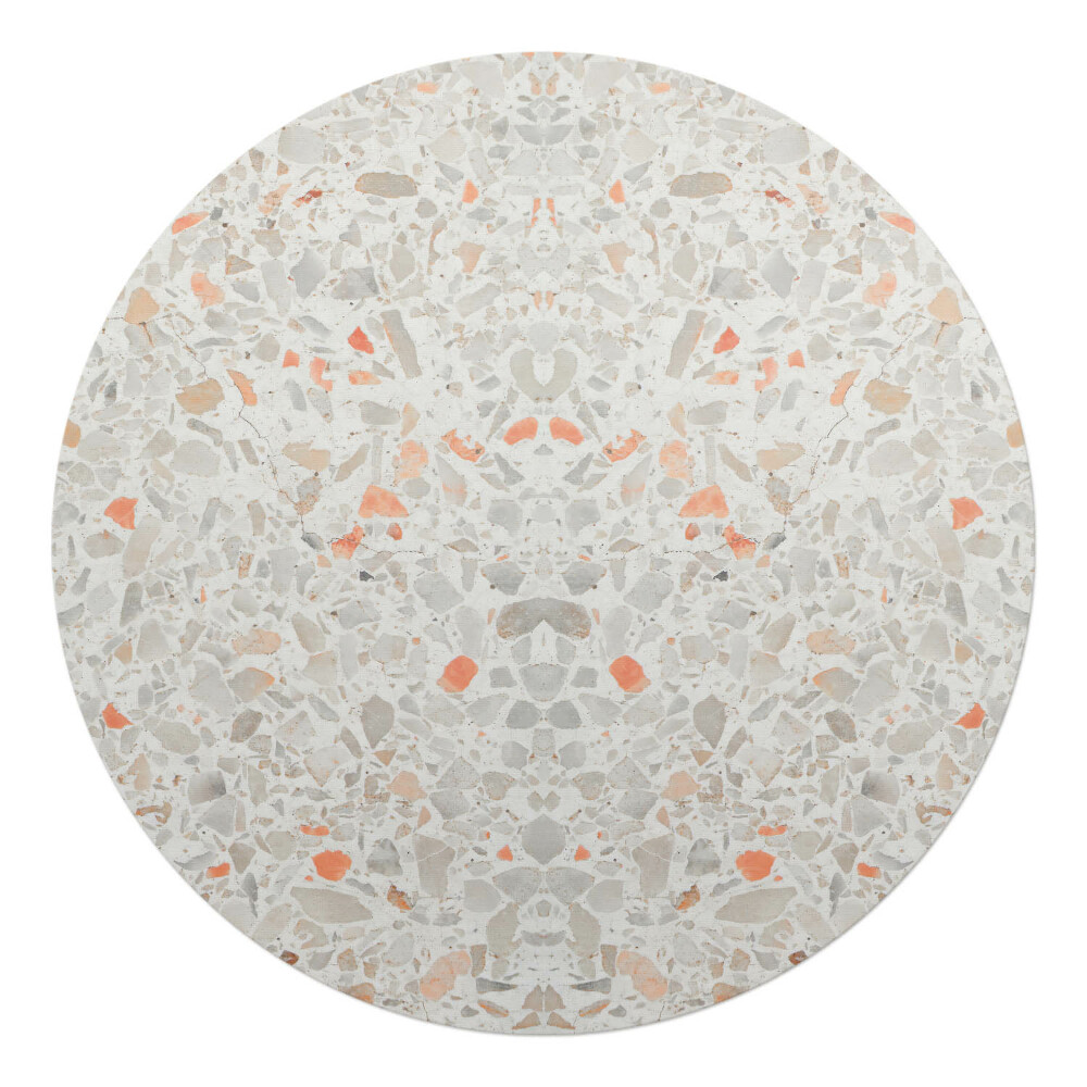 Podkładka pod krzesło obrotowe okrągła Terrazzo symetryczny