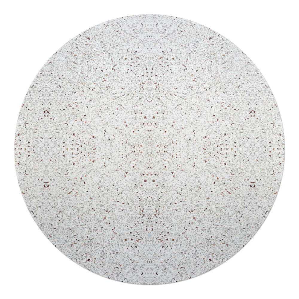 Mata na podłogę pod krzesło okrągła Symetryczny terrazzo
