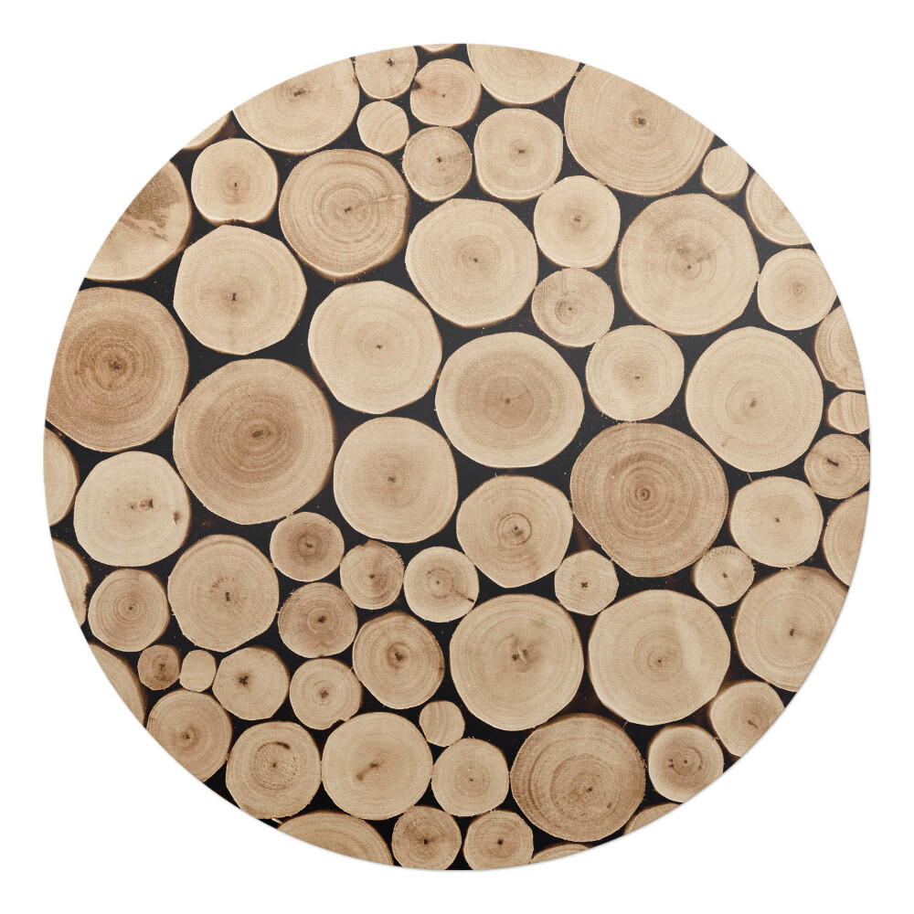 Podkładka pod krzesło obrotowe okrągła Drewniane kręgi