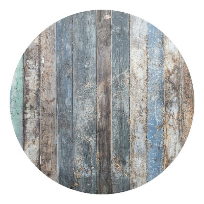 Mata na podłogę pod krzesło okrągła Stare deski vintage
