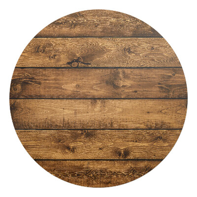 Podkładka pod krzesło okrągła Drewniane deski rustykalne