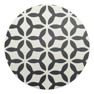 Podkładka pod krzesło obrotowe okrągła Geometryczny wzór kwiatowy