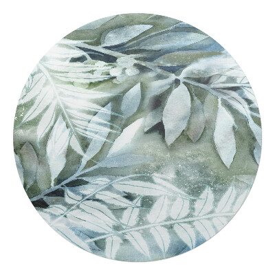 Podkładka pod krzesło obrotowe okrągła Akwarelowe liście