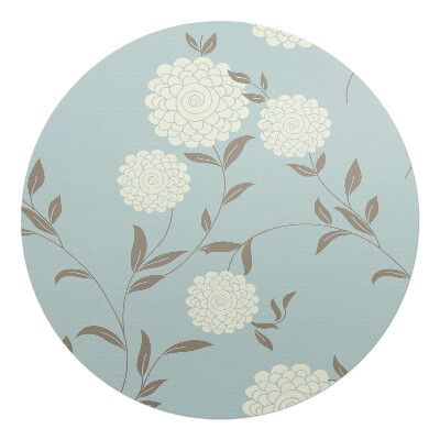 Podkładka pod krzesło okrągła Kwiatowy wzór retro