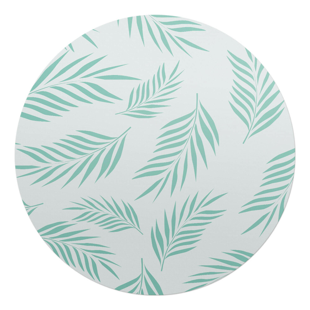 Podkładka pod krzesło okrągła Liście palmowe wzór