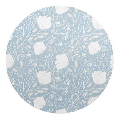 Podkładka pod krzesło obrotowe okrągła Kwiatowy wzór retro