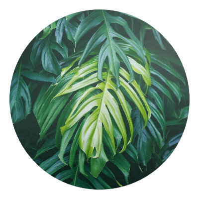 Podkładka pod krzesło okrągła Tropikalne liście