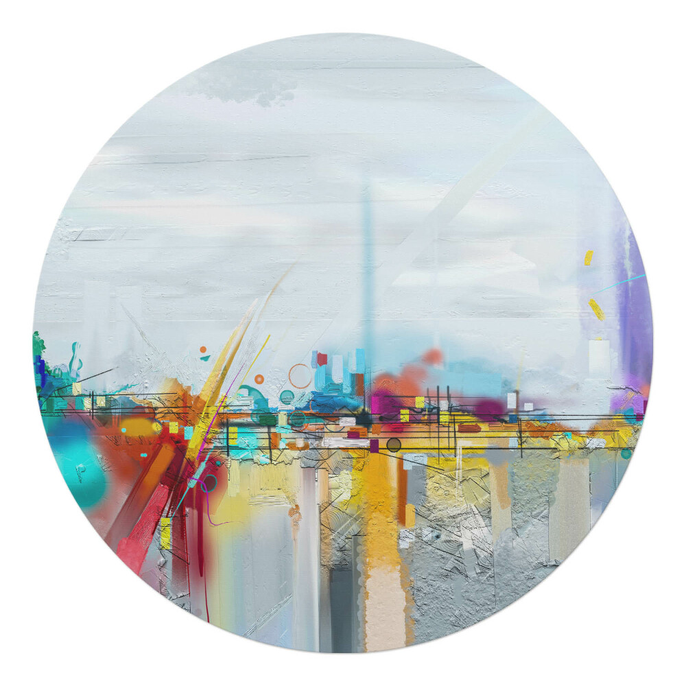 Podkładka pod krzesło obrotowe okrągła Abstrakcyjny pejzaż