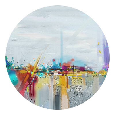 Podkładka pod krzesło obrotowe okrągła Abstrakcyjny pejzaż