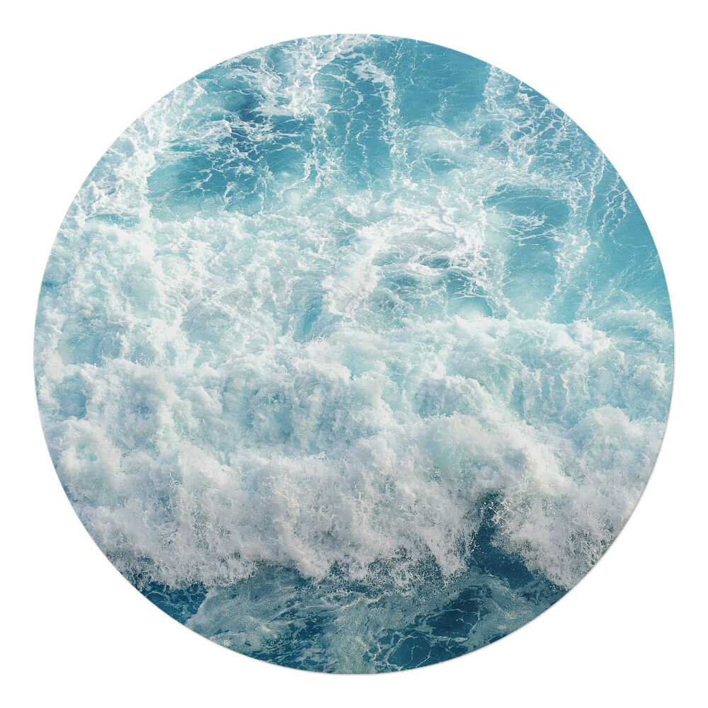 Podkładka pod krzesło obrotowe okrągła Morskie fale w ruchu