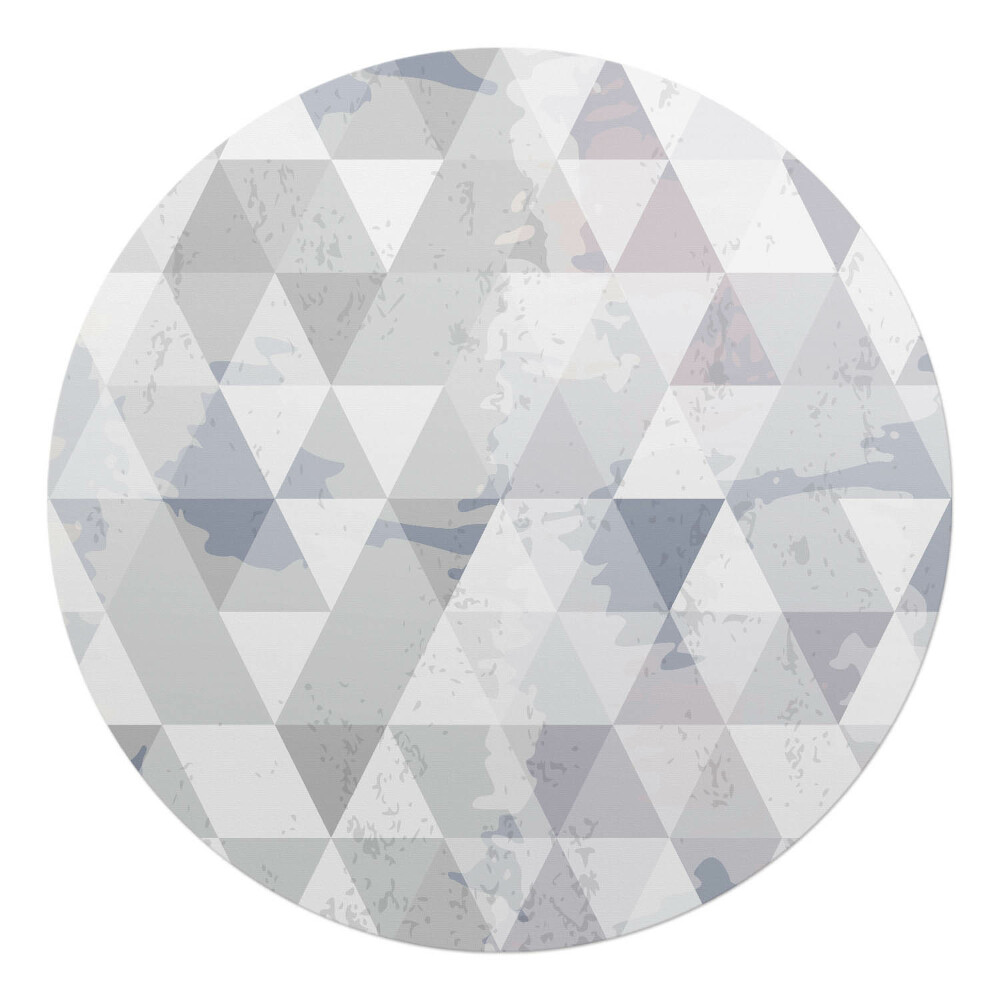 Podkładka pod krzesło okrągła Geometryczny kamuflaż