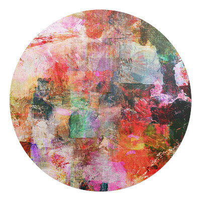 Mata pod krzesło okrągła Abstrakcyjna mozaika