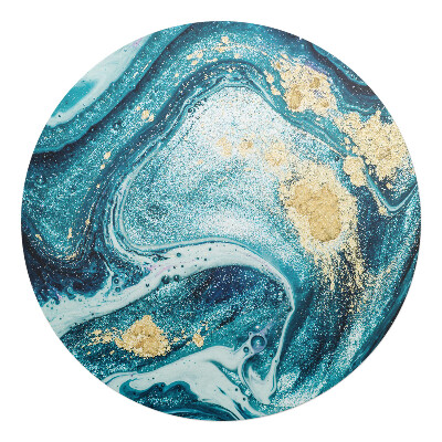 Podkładka pod krzesło obrotowe okrągła Wirujące fale sztuki