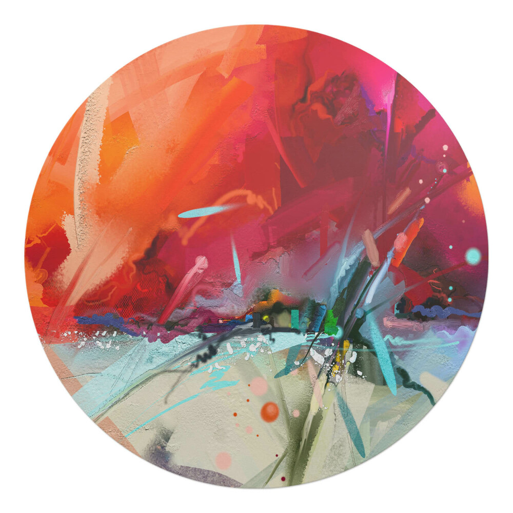 Podkładka pod krzesło obrotowe okrągła Dynamiczne pociągnięcia