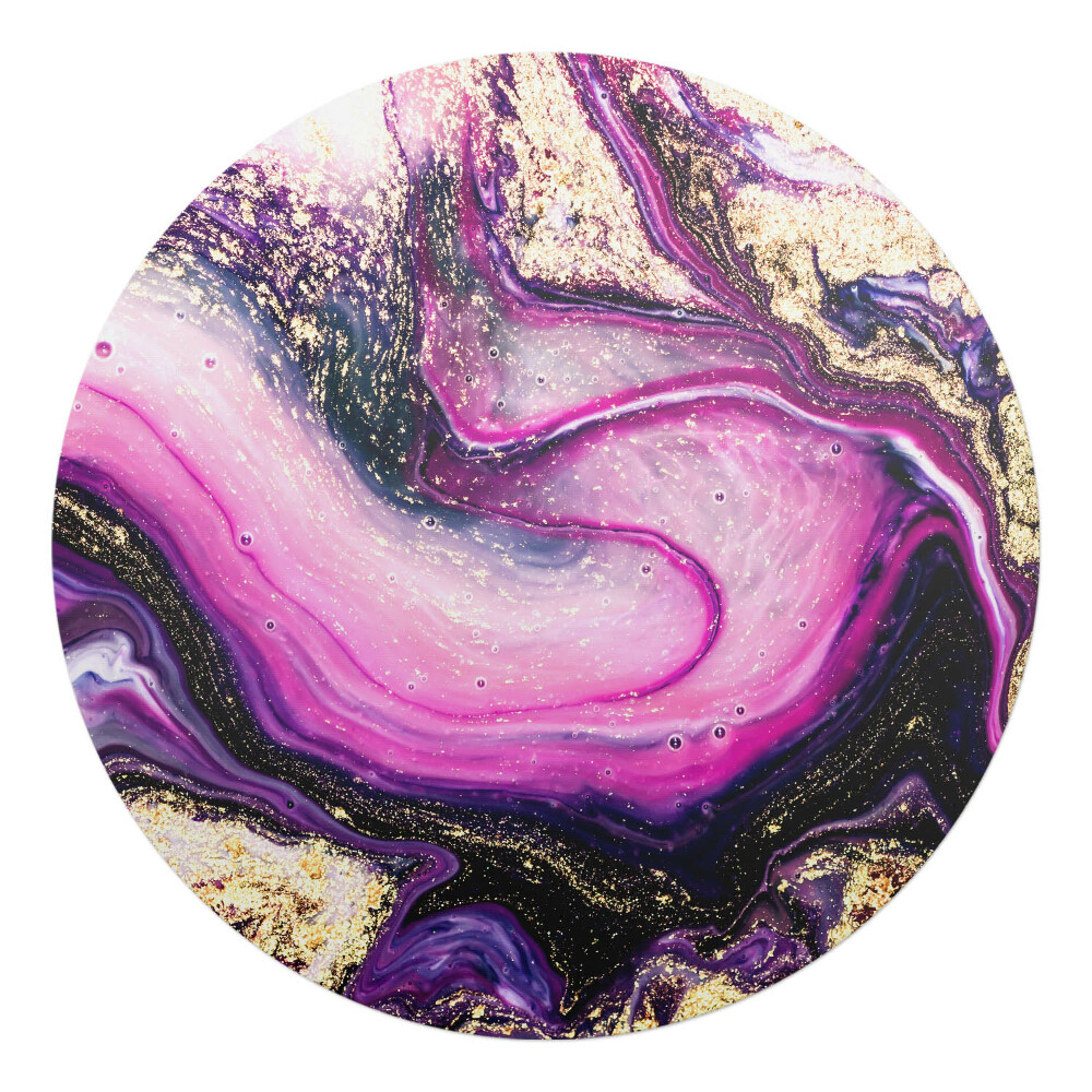 Mata na podłogę pod krzesło okrągła Abstrakcyjny wir