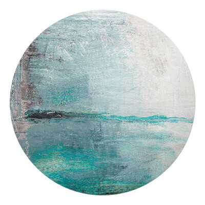 Mata pod krzesło okrągła Abstrakcyjna mgła