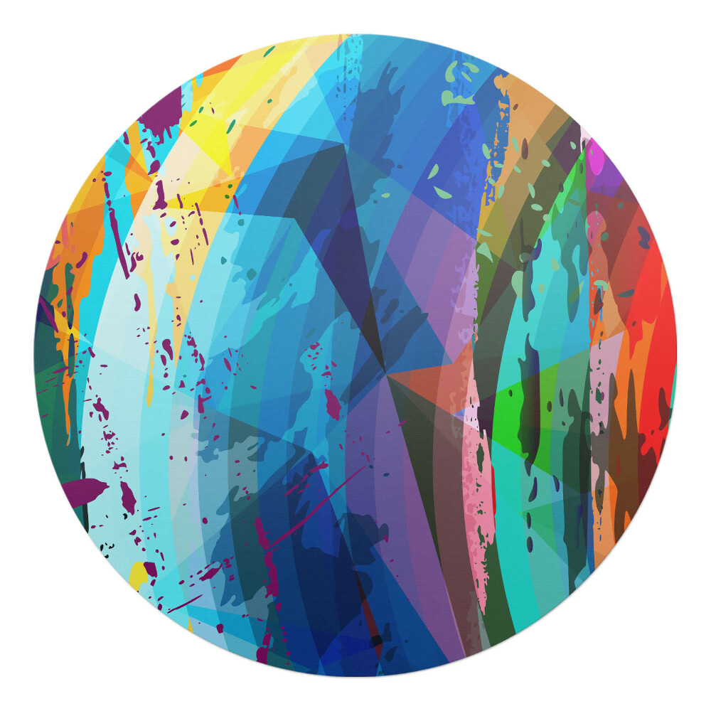 Podkładka pod krzesło okrągła Abstrakcyjna mozaika