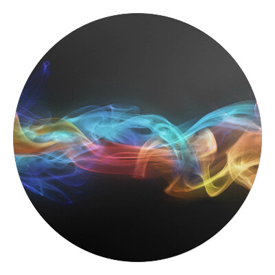 Podkładka pod krzesło obrotowe okrągła Kolorowe fale dymu