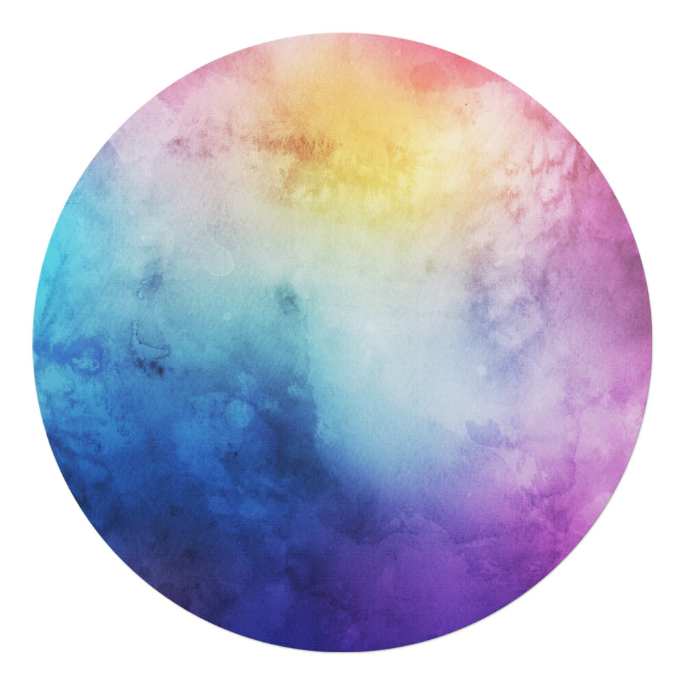 Podkładka pod krzesło obrotowe okrągła Akwarelowe ombre