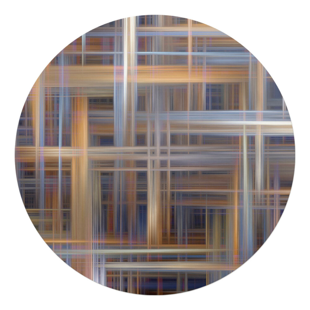 Podkładka pod krzesło obrotowe okrągła Geometryczny splot linii