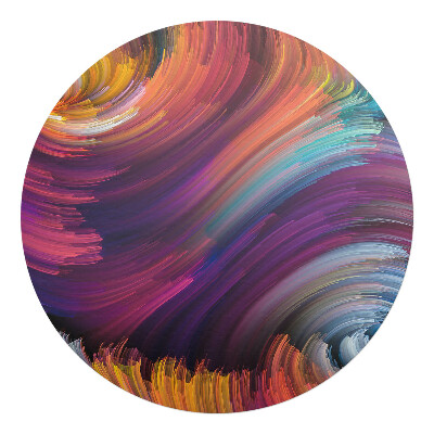 Podkładka pod krzesło obrotowe okrągła Wirujące kolory