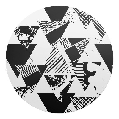 Podkładka pod krzesło okrągła Abstrakcyjne trójkąty