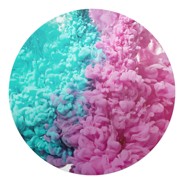 Podkładka pod krzesło obrotowe okrągła Kolorowy dym w wodzie