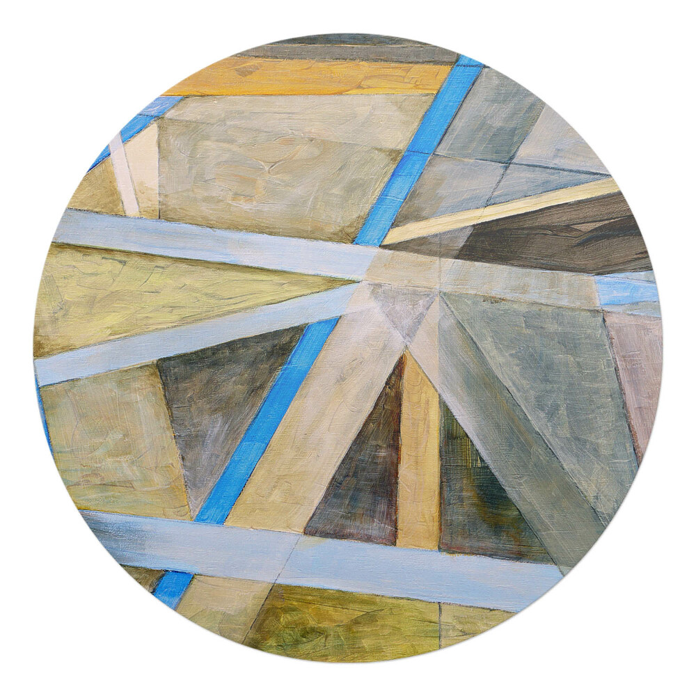 Mata pod fotel biurowy okrągła Geometryczne linie