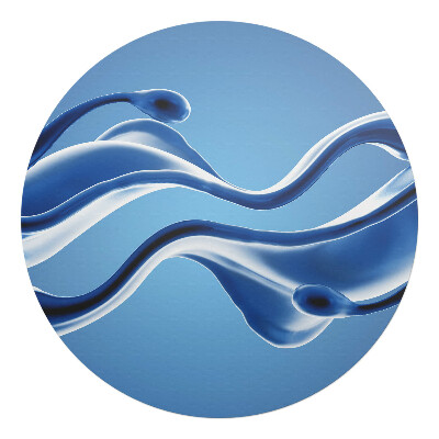 Podkładka pod krzesło okrągła Abstrakcyjne fale