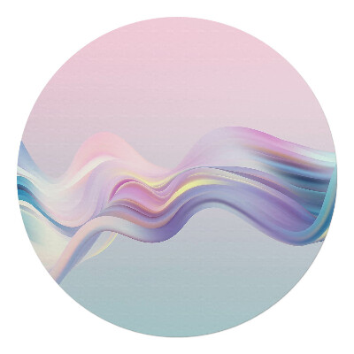 Podkładka pod krzesło obrotowe okrągła Pastelowe fale