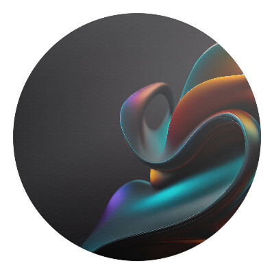 Mata pod fotel biurowy okrągła Falujące abstrakcje