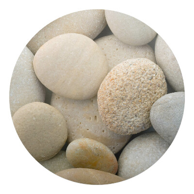 Mata na podłogę pod krzesło okrągła Gładkie kamienie