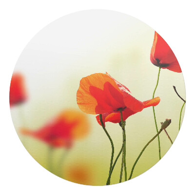 Mata pod krzesło okrągła Kwiaty na wietrze