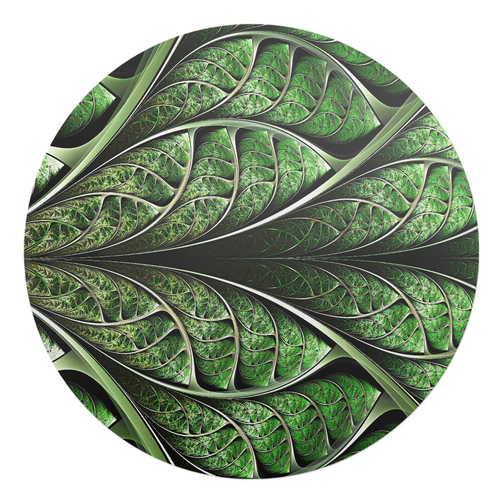 Podkładka pod krzesło obrotowe okrągła Liściasty fraktal
